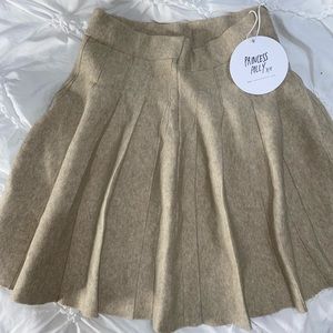 LINDA MINI SKIRT BEIGE